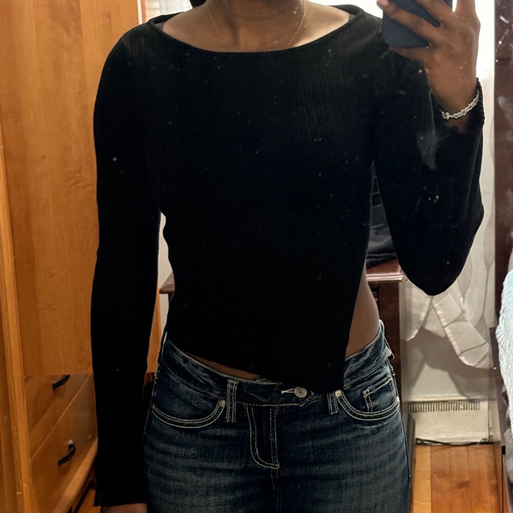 Garage Black Long Sleeve Top